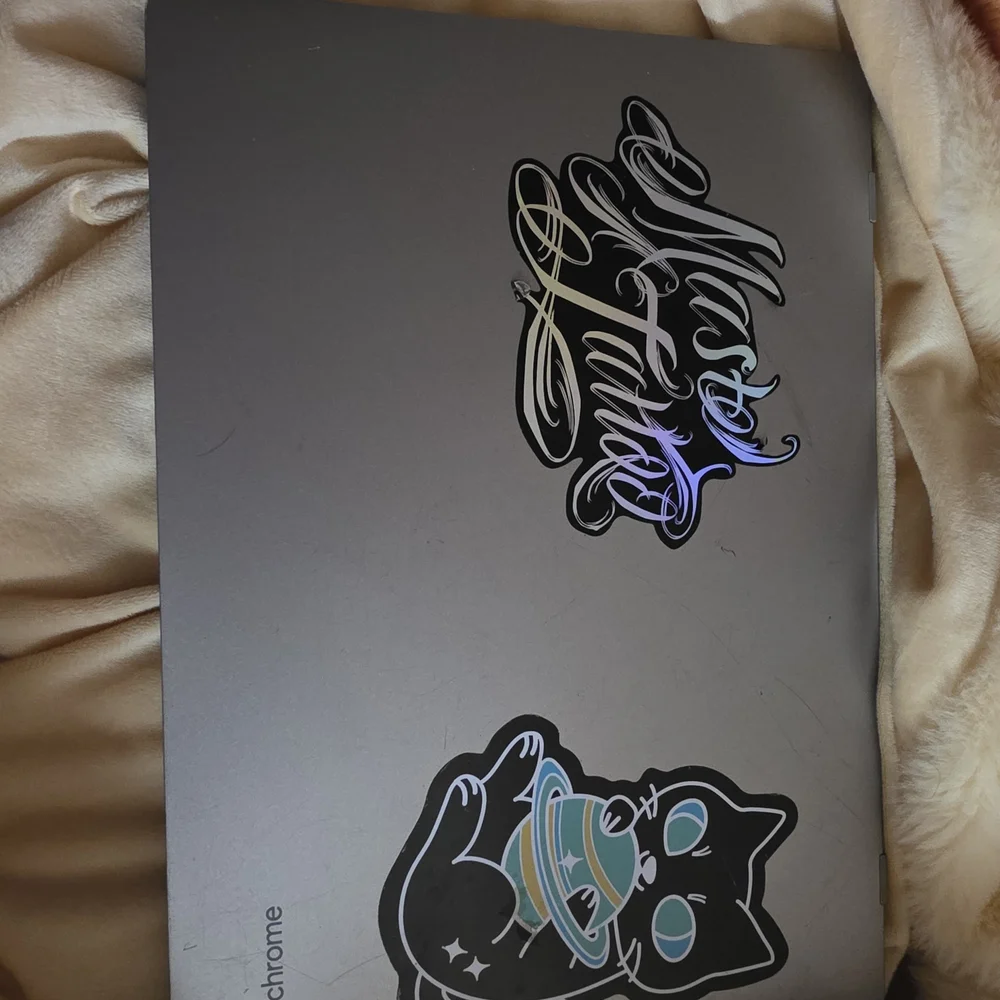 Samsung Silver Chromebook with Custom Stickers
